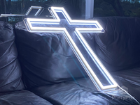 Christian Cross Neon Sign for Hire - Premium Neon Signs from PartyPax - Just $150.00! Shop now at PartyPax