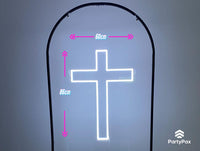 Christian Cross Neon Sign for Hire - Premium Neon Signs from PartyPax - Just $150.00! Shop now at PartyPax