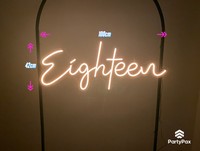 Eighteen Colour Changing Neon Sign For Hire - Premium Neon Signs from PartyPax - Just $120.00! Shop now at PartyPax
