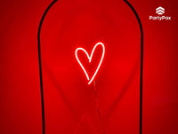 Love Heart Colour Changing Neon Sign for Hire - Premium Neon Signs from PartyPax - Just $100.00! Shop now at PartyPax