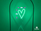 Love Heart Colour Changing Neon Sign for Hire - Premium Neon Signs from PartyPax - Just $100.00! Shop now at PartyPax