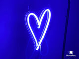 Love Heart Colour Changing Neon Sign for Hire - Premium Neon Signs from PartyPax - Just $100.00! Shop now at PartyPax