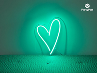 Love Heart Colour Changing Neon Sign for Hire - Premium Neon Signs from PartyPax - Just $100.00! Shop now at PartyPax