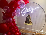 Sixty Colour Changing Neon Sign for Hire - Premium Neon Signs from PartyPax - Just $150.00! Shop now at PartyPax
