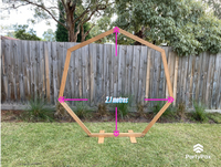 Timber Heptagon Backdrop For Hire - Premium Backdrop from PartyPax - Just $200.00! Shop now at PartyPax