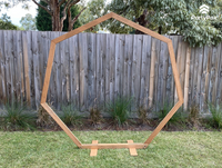 Timber Heptagon Backdrop For Hire - Premium Backdrop from PartyPax - Just $200.00! Shop now at PartyPax