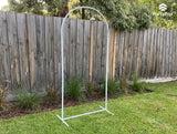 White Arch Backdrop Stand Frame for Hire - Premium Backdrop from PartyPax - Just $50.00! Shop now at PartyPax